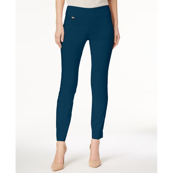 Alfani Pants - Alfani Women's Tummy Control Pull On Skinny Pants Blue Size 4